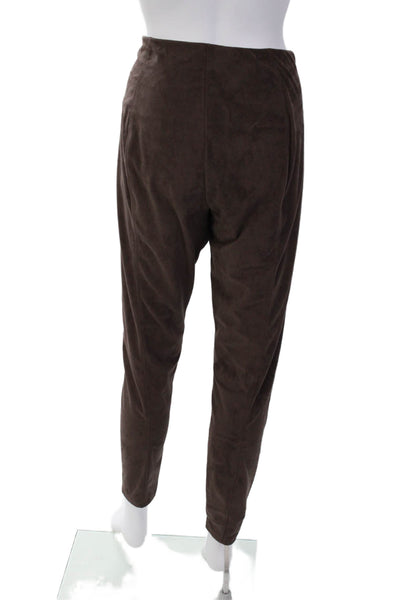 Lysse Womens Faux Suede High Rise Ankle Leggings Brown Size XL