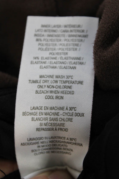 Lysse Womens Faux Suede High Rise Ankle Leggings Brown Size XL