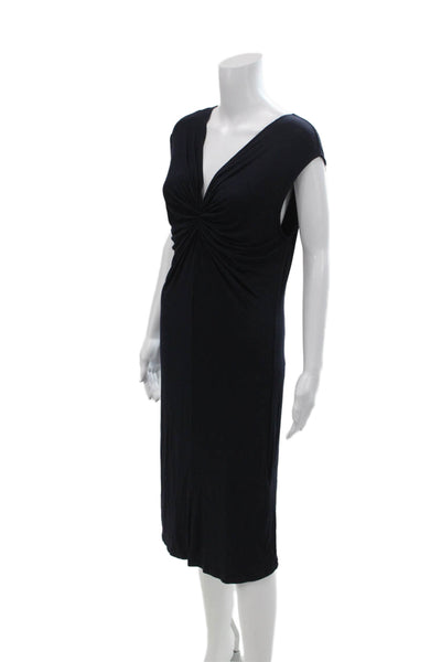 Michael Michael Kors Womens Sleeveless V-Neck Knee Length Dress Blue Size M