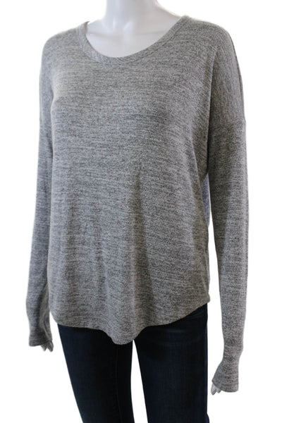 Rag & Bone Womens Long Sleeve Scoop Neck Knit Sweatshirt Gray Size Small