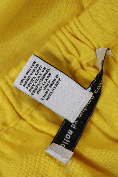 Cotton By Autumn Cashmere Womens Scoop Neck Knit Pocket Tank Top Yellow Size XS