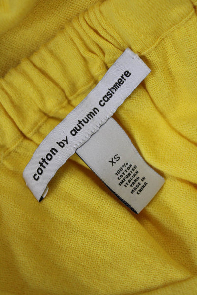 Cotton By Autumn Cashmere Womens Scoop Neck Knit Pocket Tank Top Yellow Size XS