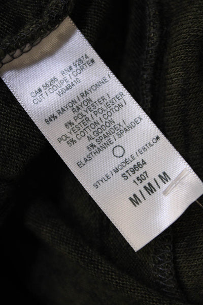 Splendid Womens Long Sleeve Open Front Hooded Cardigan Sweater Green Size Medium