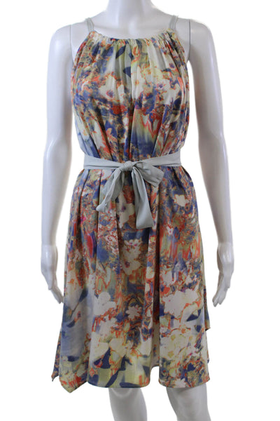 W118 By Walter Baker Womens Sleeveless Scoop Neck Abstract Dress White Multi 0