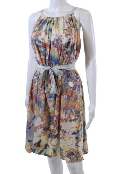 W118 By Walter Baker Womens Sleeveless Scoop Neck Abstract Dress White Multi 0