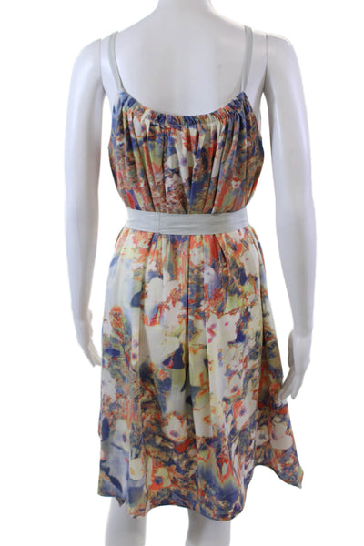 W118 By Walter Baker Womens Sleeveless Scoop Neck Abstract Dress White Multi 0
