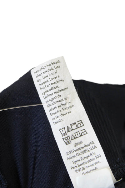 Spanx Womens Pull On High Rise Slim Leg Pants Dark Navy Blue Size Medium