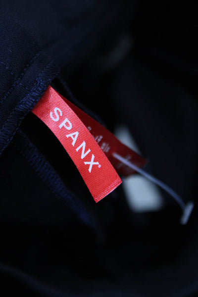 Spanx Womens Pull On High Rise Slim Leg Pants Dark Navy Blue Size Medium