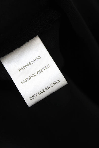 Parker Womens Zipper Fly High Rise Pleated Cropped Crepe Pants Black Size 6