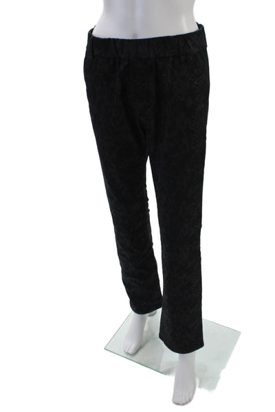 Flog Womens Elastic Waistband Snakeskin Printed Flare Pants Black Gray Size 28