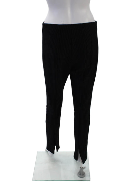 J Envie Womens Elastic Waistband High Rise Striped Knit Pants Black Size 6
