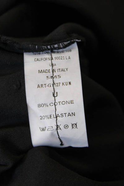 Venti 6 Black Womens Square Neck Pocket Front Straight Overalls Black One Size