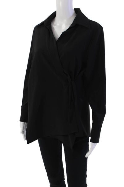 Estelle & Finn Womens Long Sleeve V-neck Tie Front Blouse Size EUR 34