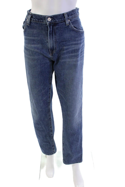 Citizens of Humanity Womens Cotton Zip Button Straight Leg Jeans Blue Size EUR 3