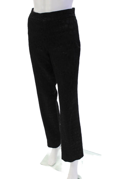 Catherine Malandrino Womens Zipper Fly Mid Rise Straight Leg Pants Black Size 8