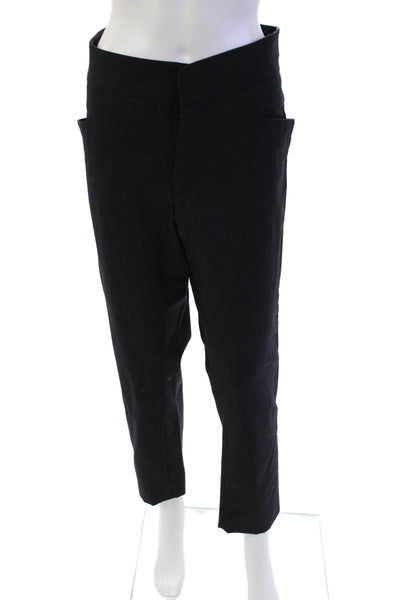 Marni Womens Zipper Fly High Rise Straight Dress Pants Navy Blue Wool Size IT 40