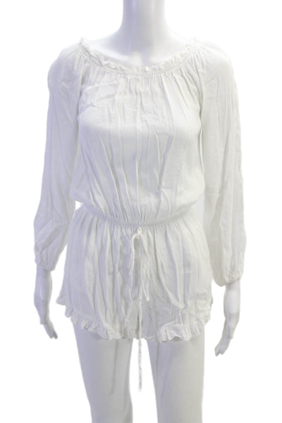 Muche Et Muchette Womens Long Sleeves Romper Bright White Size One Size