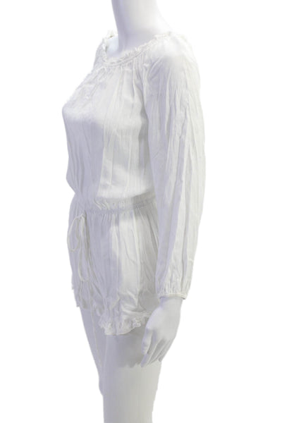 Muche Et Muchette Womens Long Sleeves Romper Bright White Size One Size