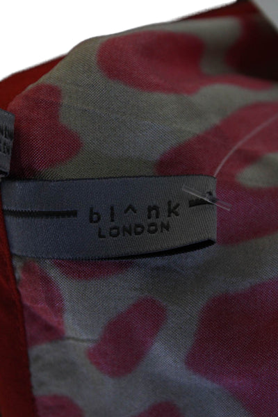 Blank London Womens Animal Striped Print Short Sleeve Blouse Pink Size XS