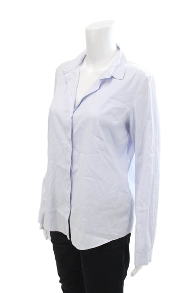 COS Womens Cotton Collared Long Sleeve Button Down Shirt Light Blue Size 10