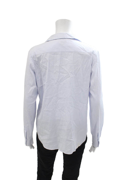 COS Womens Cotton Collared Long Sleeve Button Down Shirt Light Blue Size 10