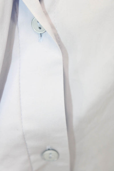 COS Womens Cotton Collared Long Sleeve Button Down Shirt Light Blue Size 10