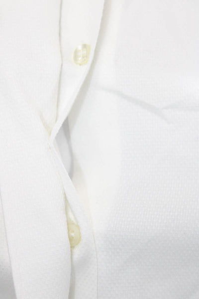 Boss Hugo Boss Womens Cotton Collared Long Sleeve Buttoned Blouse White Size 2