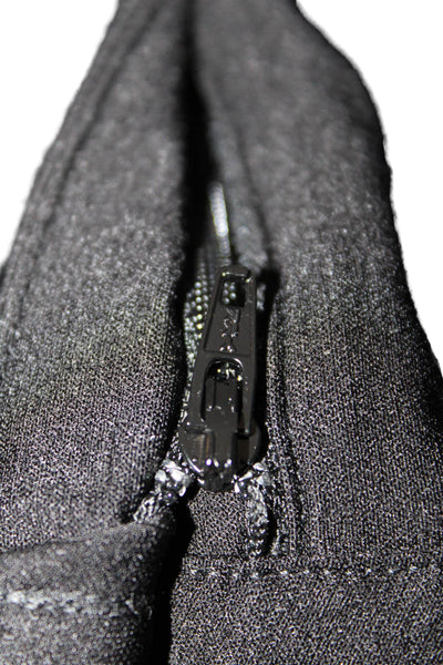 Renuar Womens Straight Leg Mid Rise Zip Fly Skinny Pants Black Size 2