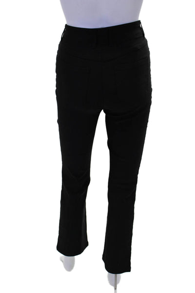 Renuar Womens Straight Leg Mid Rise Zip Fly Skinny Pants Black Size 0