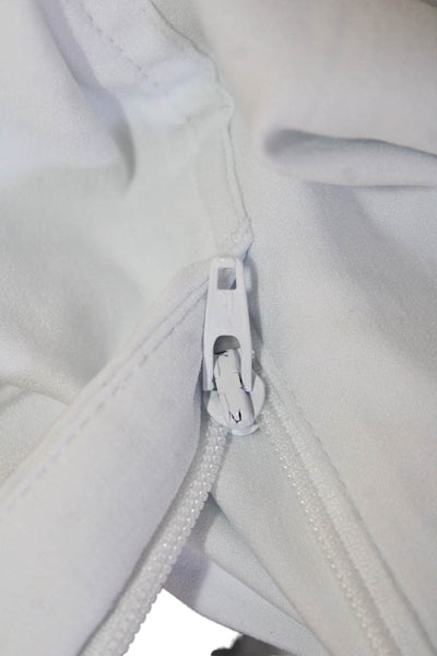 Renuar Womens Straight Leg Skinny Mid Rise Zip Fly Pants White Size 32