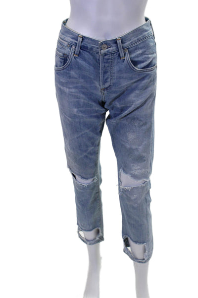 Citizens of Humanity Womens Cotton Emerson Slim Boyfriend Jeans Blue Size 24