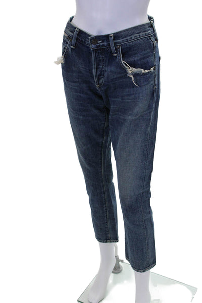 Citizens of Humanity Womens Cotton Dark Wash Buttoned Jeans Blue Size 25