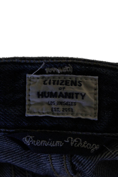 Citizens of Humanity Womens Cotton Dark Wash Buttoned Jeans Blue Size 25