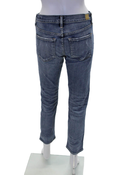 Citizens of Humanity Womens Medium Wash Buttoned Denim Jeans Blue Size 25