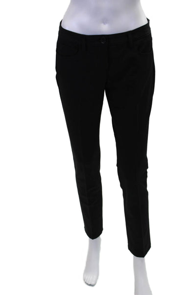 Theory Womens Five Pocket Flat Front Straight Legged Pants Black Size 2