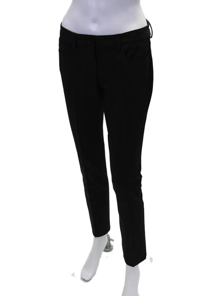 Theory Womens Five Pocket Flat Front Straight Legged Pants Black Size 2