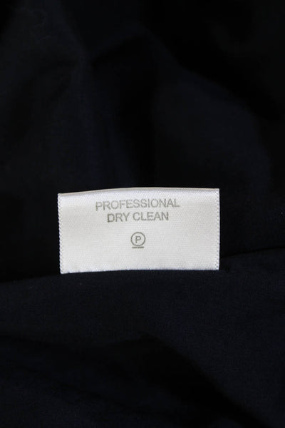 Tory Burch Womens Cotton Sleeveless Pleated A-Line Dress Navy Blue Size 4