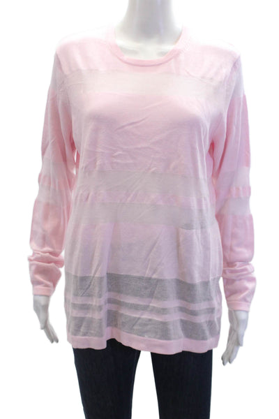 Cotton By Autumn Cashmere Womens Long Sleeves Sweatshirt Pink Size Large