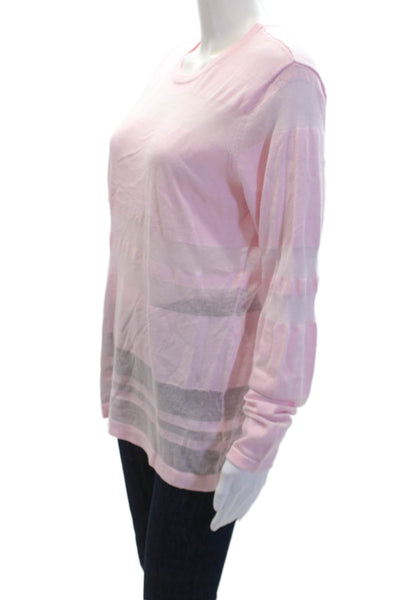 Cotton By Autumn Cashmere Womens Long Sleeves Sweatshirt Pink Size Large
