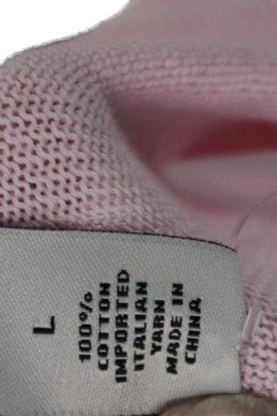Cotton By Autumn Cashmere Womens Long Sleeves Sweatshirt Pink Size Large