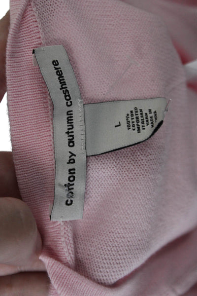 Cotton By Autumn Cashmere Womens Long Sleeves Sweatshirt Pink Size Large