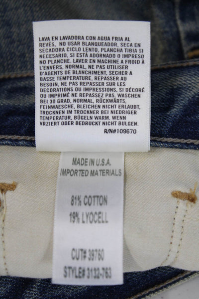 Citizens of Humanity Womens Cotton Zip Distressed Mini Skirt Blue Size 25