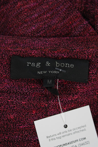 Rag & Bone Womens Long Sleeve Lightweight Round Neck Knit Top Purple Size M