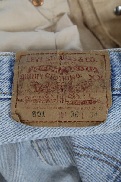 Levis Womens Cotton Straight Leg Zip Fly Colorblock Denim Jeans Blue Size 36