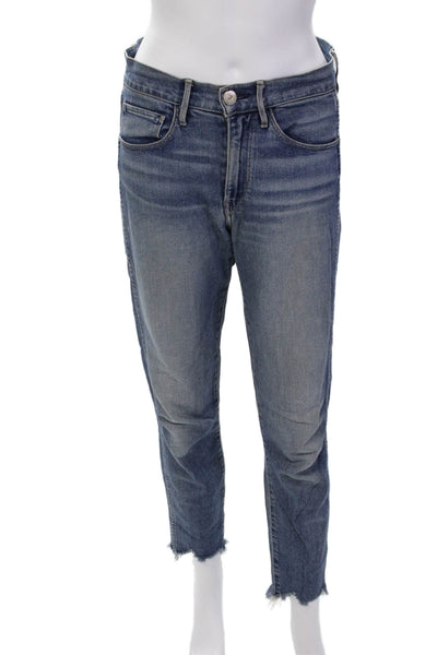 3x1 NYC Womens Cotton Straight Leg Medium Wash Denim Jeans Blue Size 25