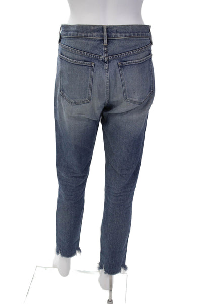 3x1 NYC Womens Cotton Straight Leg Medium Wash Denim Jeans Blue Size 25