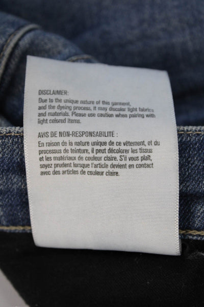 3x1 NYC Womens Cotton Straight Leg Medium Wash Denim Jeans Blue Size 25