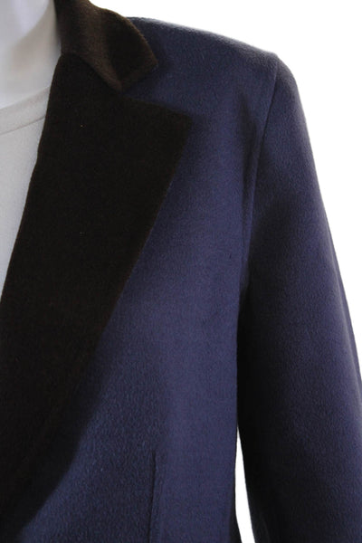 Les Copains Womens Two Button Notched Lapel Skirt Suit Purple Brown Wool IT 46