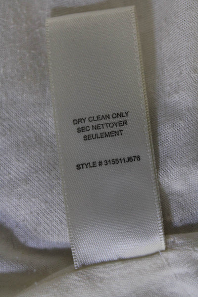 Rebecca Taylor Womens Front Zip Long Sleeve Knit Jacket Blue White Size 10