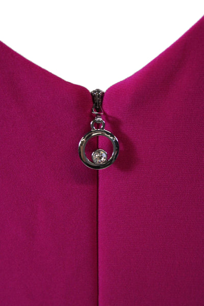 Joseph Ribkoff Womens Back Zip Rhinestone Flare Sleeve Shift Dress Pink Size 10